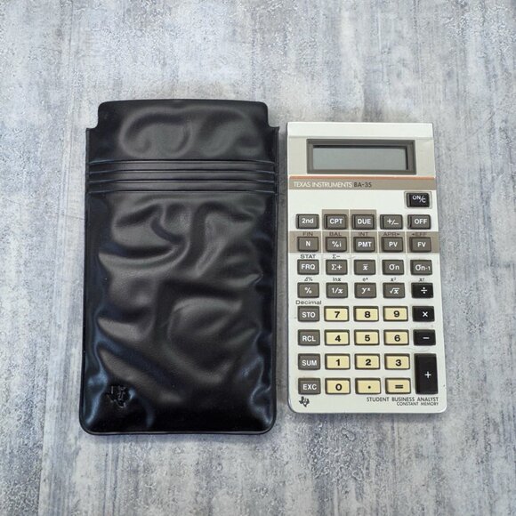 Vintage Texas Instruments BA-35 Calculator Student Business Analyst VTG Tested - Picture 1 of 10
